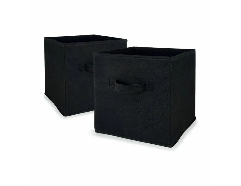 Collapsible Storage Cubes 2 Pack - Anko - Black