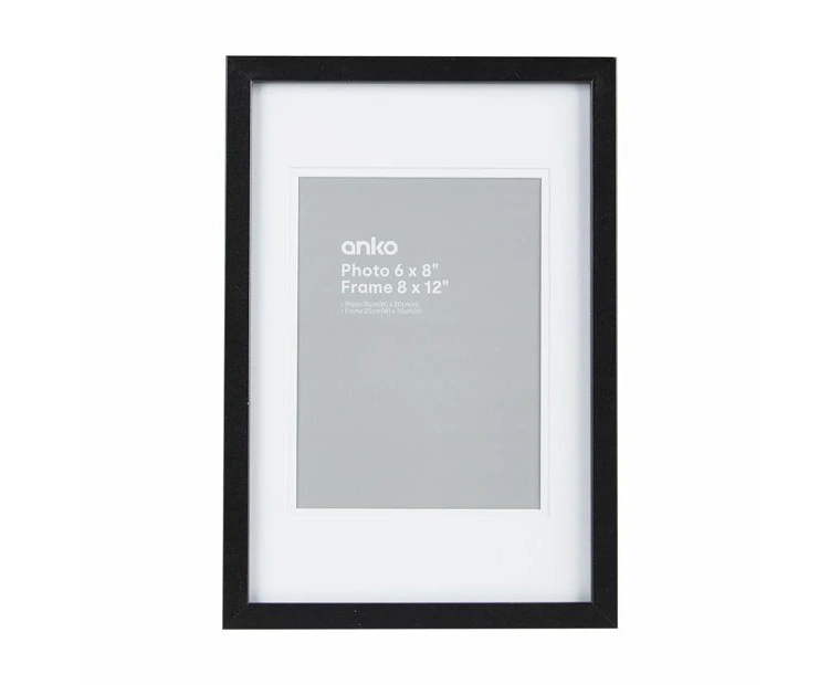 Photo Frame 6in x 8in, Black - Anko