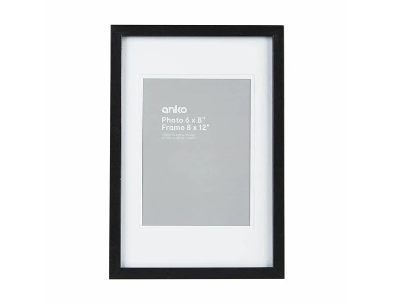 Photo Frame 6in x 8in, Black - Anko