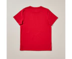 Target Short Sleeve Cotton School T-shirts - Red