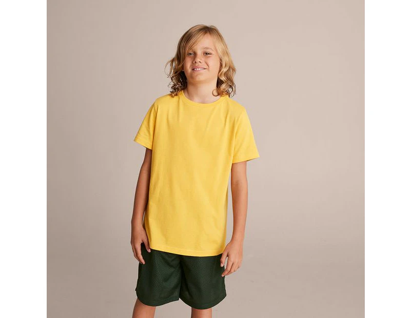 Target Short Sleeve Cotton School T-shirts - Yellow