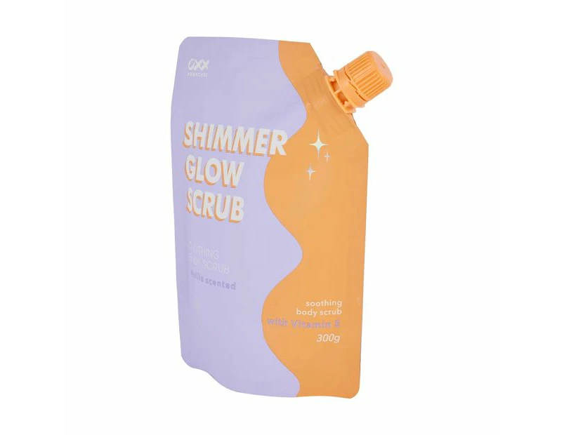 Shimmer Glow Soothing Body Scrub, Vanilla - OXX Bodycare - Purple