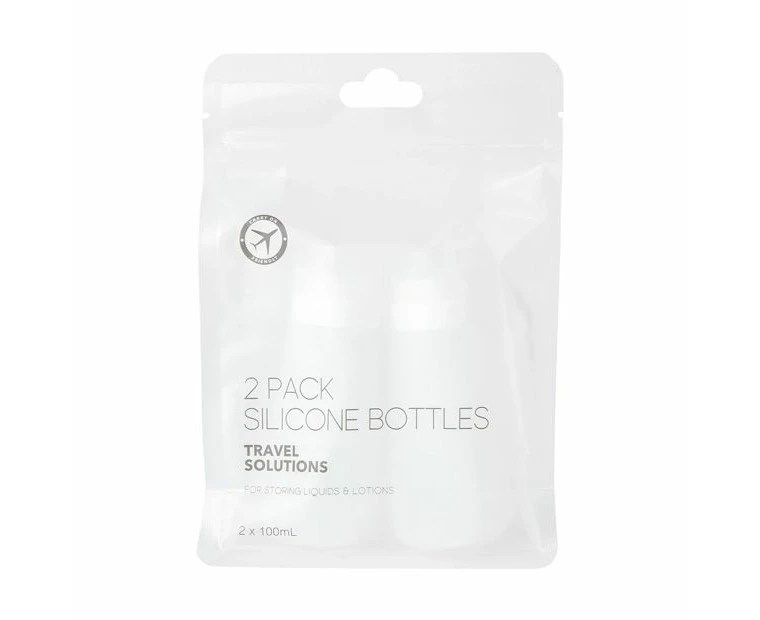 2 Pack Travel Solutions Silicone Bottles