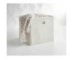 Collapsible Boucle Storage Cube - Anko - White