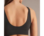 Bonds Women's Bases Scoop Crop - Dusted Black