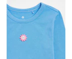 Target Organic Cotton Graphic Print Baby Top - Blue