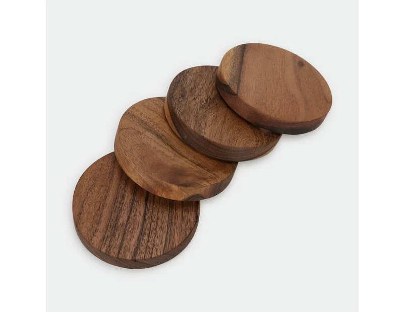 Acacia Wood Coasters, 4 Pack - Anko