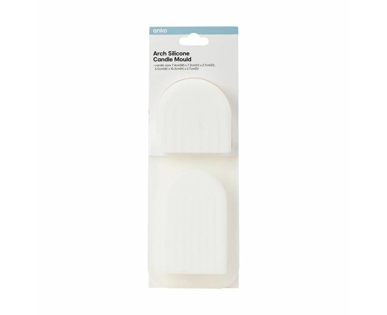 Arch Silicone Candle Moulds, 2 Pack  - Anko