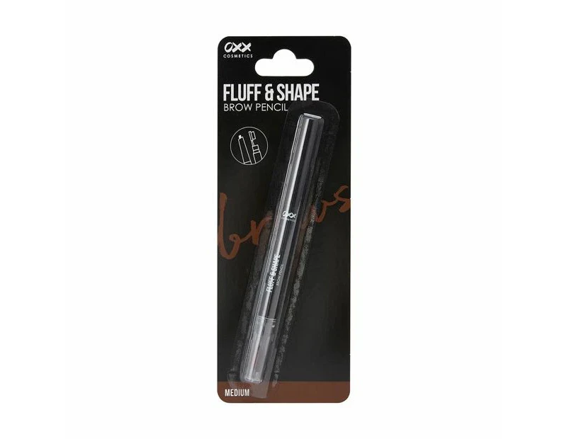 Fluff & Shape Brow Pencil, Medium Brown - OXX Cosmetics - Brown