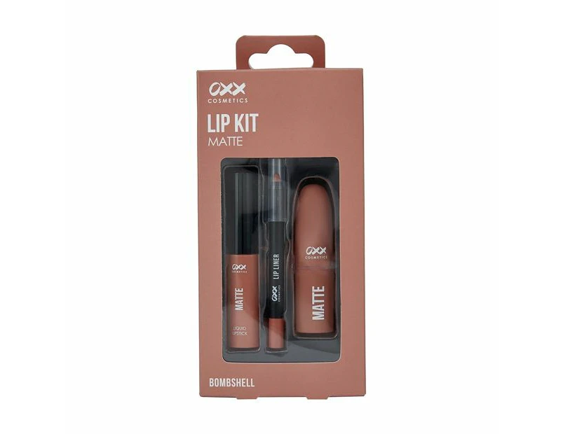 Lip Kit 3 Piece - OXX Cosmetics - Brown