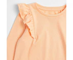 Target Organic Cotton Long Sleeve Print Top - Orange