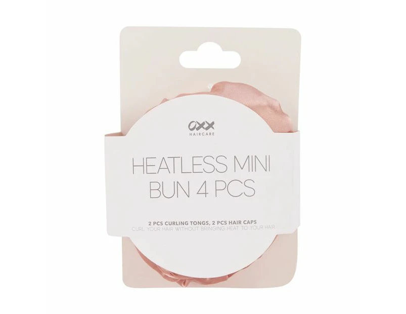 Heatless Mini Buns, 4 Pack - OXX Haircare - Pink