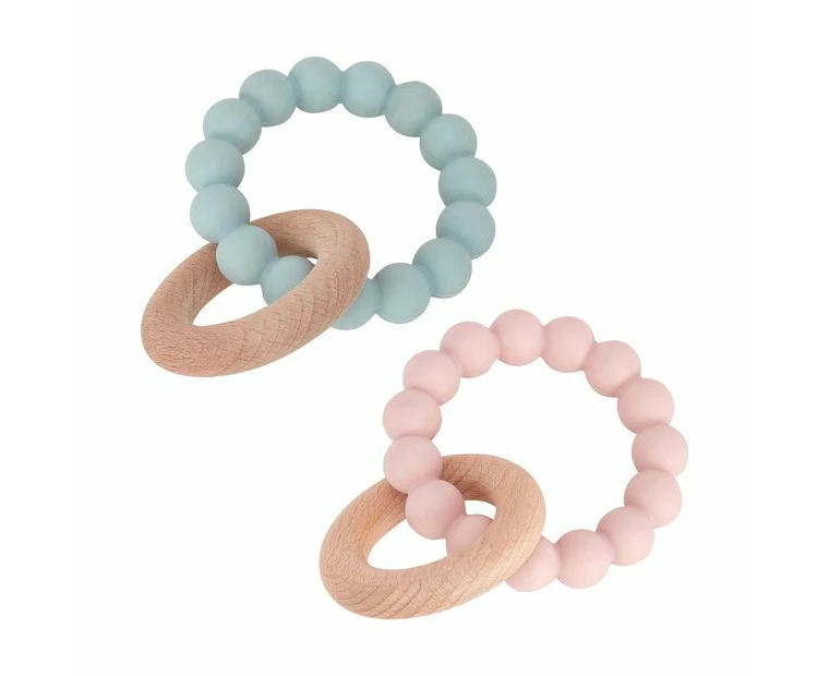 Wooden & Silicone Teether - Anko