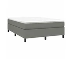 vidaXL Box Spring Bed Frame Dark Grey 152x203 cm Queen Fabric