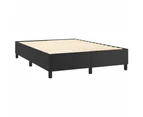 vidaXL Box Spring Bed Frame Black 152x203 cm Queen Faux Leather