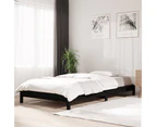 vidaXL Stack Bed Black 92x187 cm Single Bed Size Solid Wood Pine
