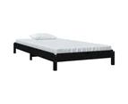 vidaXL Stack Bed Black 92x187 cm Single Bed Size Solid Wood Pine