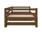 vidaXL Pull-out Day Bed Honey Brown 2x(92x187) cm Solid Wood Pine