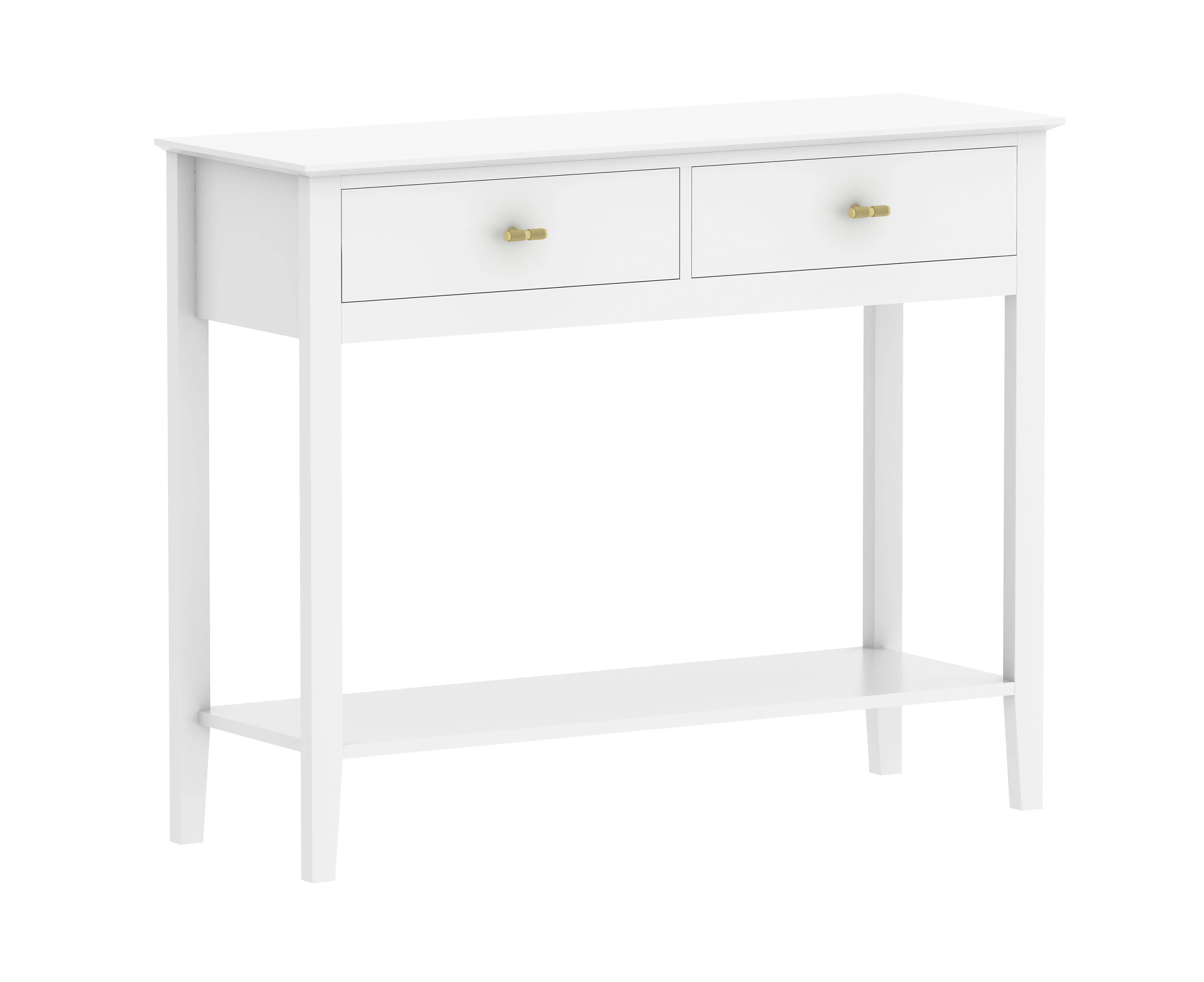 Harper 2 drawer console table - White