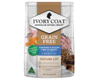 Ivory Coat Grain Free Mature Wet Cat Food Chicken & Ocean Fish in Gravy 85g