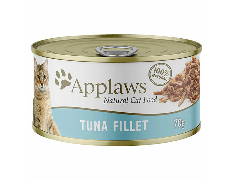 Applaws Natural Tuna Fillet in Broth Wet Cat Food Can 70g