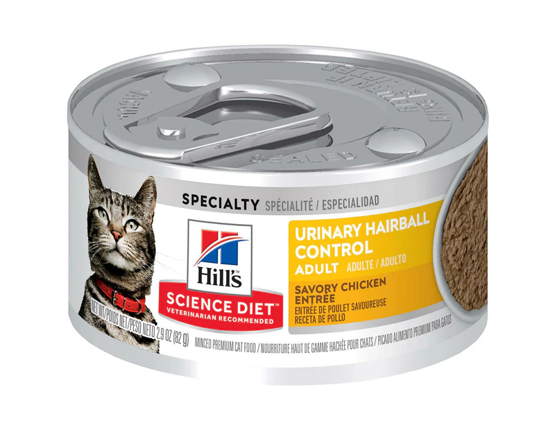 Hill's Science Diet Urinary Hairball Control Adult Chicken Wet Cat Food 82G