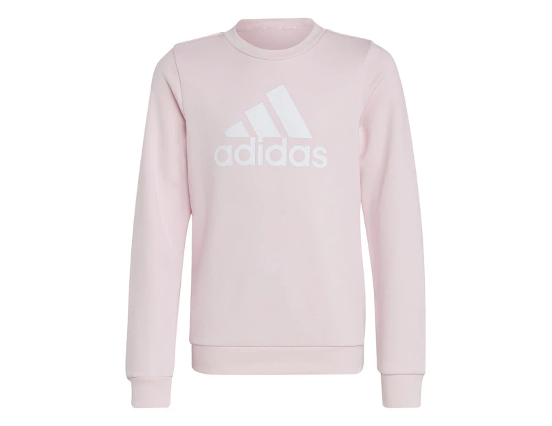 Adidas Girls' Essentials Big Logo Sweatshirt - Clear Pink/White