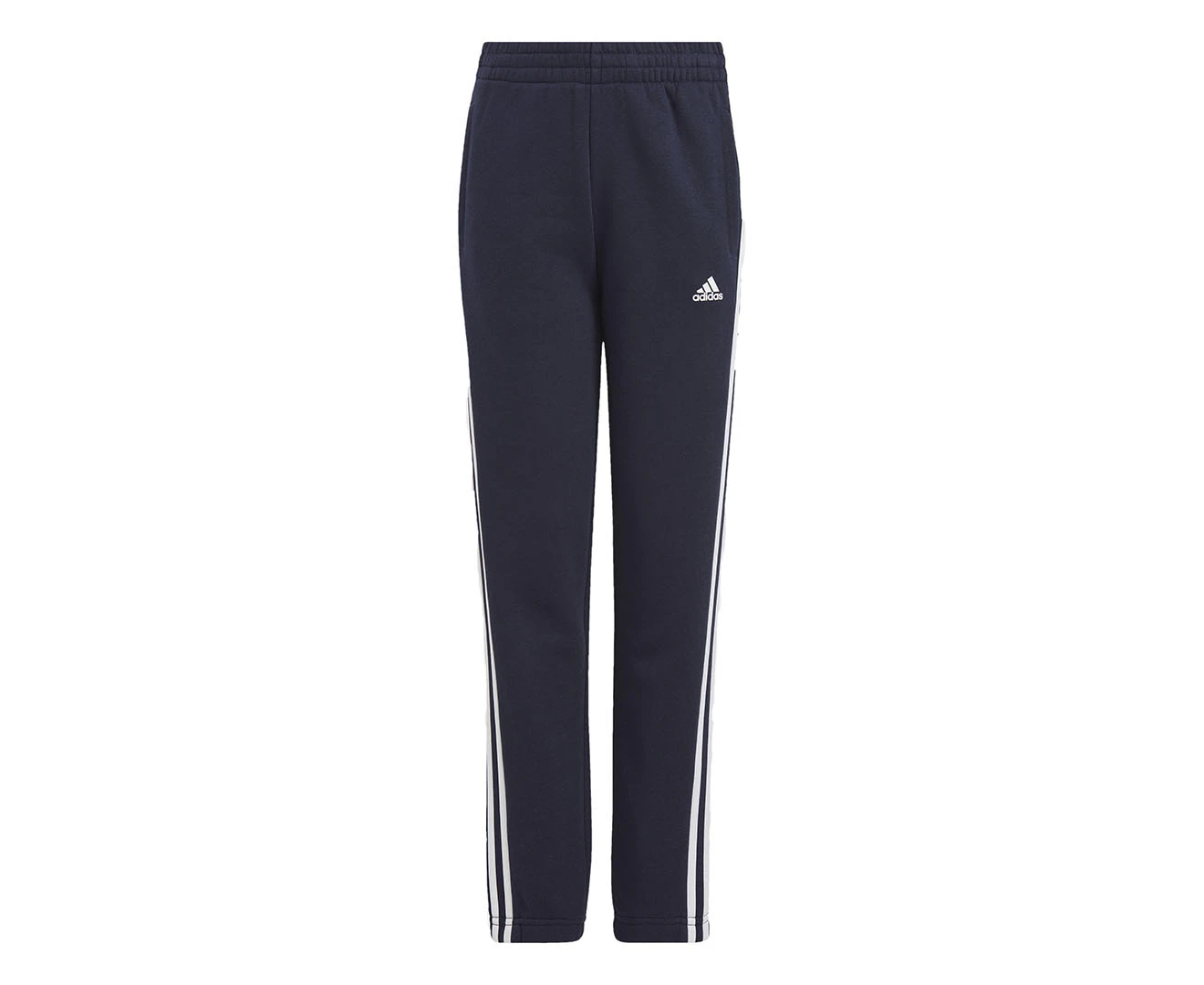 Adidas Kids'/Youth Essentials 3-Stripes Fleece Trackpants / Tracksuit Pants - Legend Ink/White