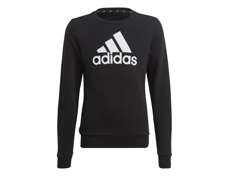 Adidas Girls' Essentials Big Logo Sweatshirt - Black/White