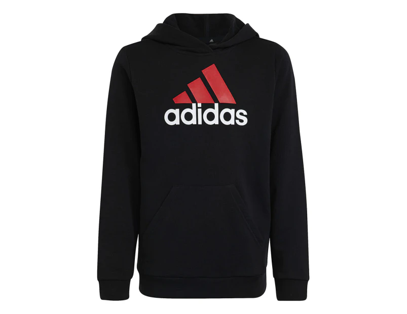 Adidas Kids'/Youth Essentials Two-Coloured Big Logo Hoodie - Black Better/Scarlet White