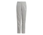 Adidas Kids'/Youth Essentials 3-Stripes Fleece Trackpants / Tracksuit Pants - Medium Grey Heather/White