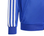 Adidas Kids'/Youth Train Essentials Aeroeady 3-Stripes Full-Zip Hoodie - Lucid Blue/White
