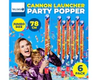 Party Central 6PCE 78cm Jumbo Party Poppers Twist Action Cannon Launcher