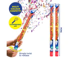 Party Central 6PCE 78cm Jumbo Party Poppers Twist Action Cannon Launcher