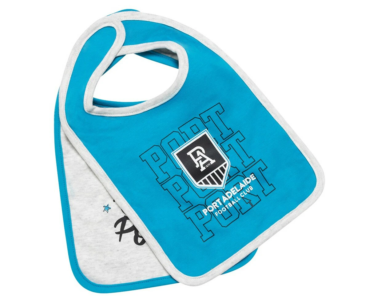 Port Adelaide Power Baby 2-Pack Bibs