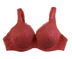 2 x Berlei Womens Lady Barely There Lace Bra Petal Yytp A B C D Dd E Peach Nylon/Polyester - Peach