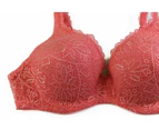 2 x Berlei Womens Lady Barely There Lace Bra Petal Yytp A B C D Dd E Peach Nylon/Polyester - Peach