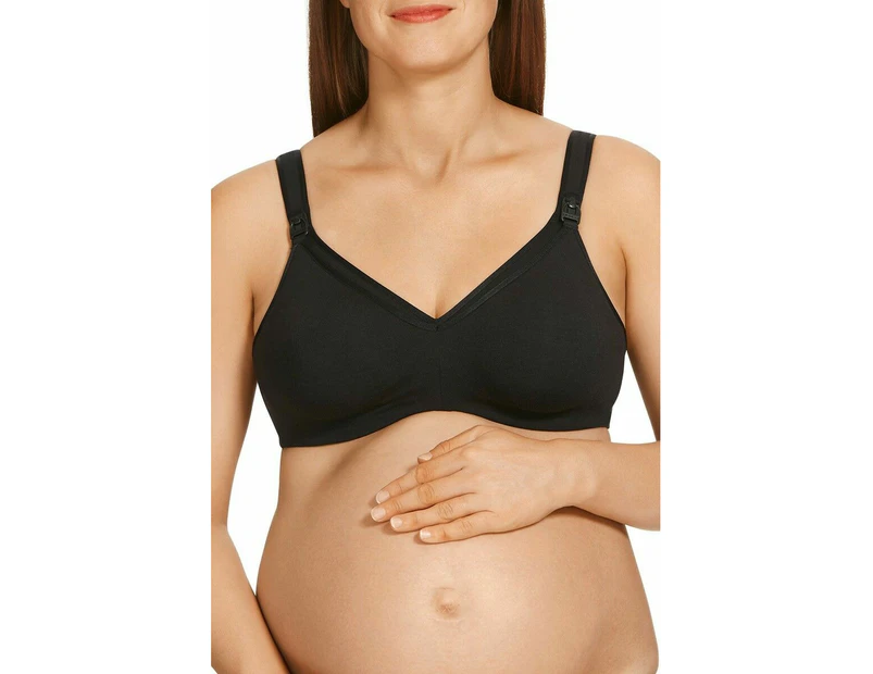 Women 2 x Berlei Barely There Maternity Bra Non Contour Yywm Cotton/Elastane - Black