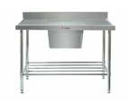 Simply Stainless SS05.7.C Sink Bench with Splashback - 1500