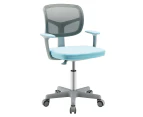 Giantex Desk Chair Mesh Task Chair with Armrests & Lumbar Support for Home Office School,Blue