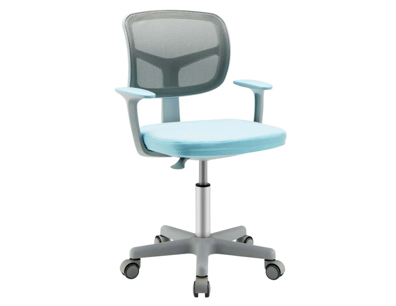 Giantex Desk Chair Mesh Task Chair with Armrests & Lumbar Support for Home Office School,Blue