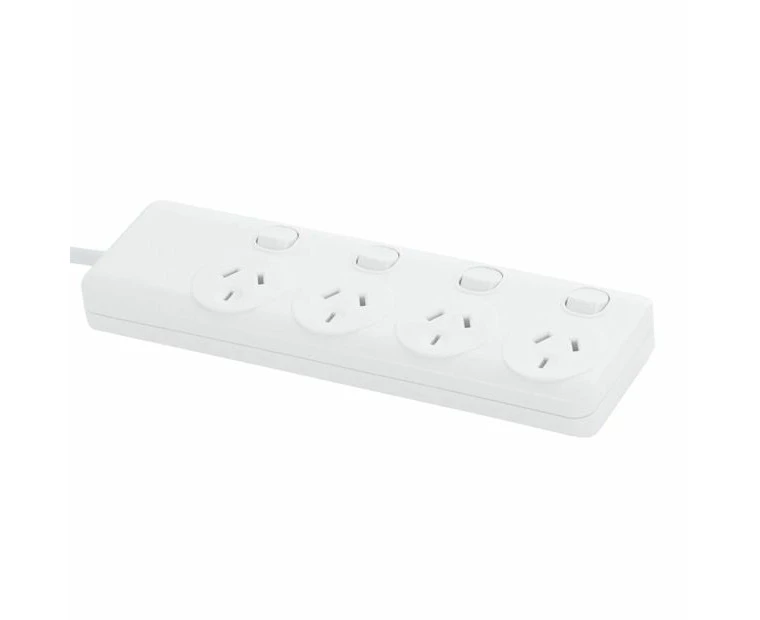 Individually Switch 4 Outlet Powerboard - Arlec