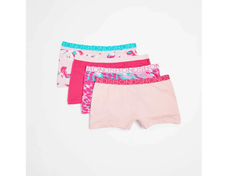 Bonds Girls 4 Pack Shortie