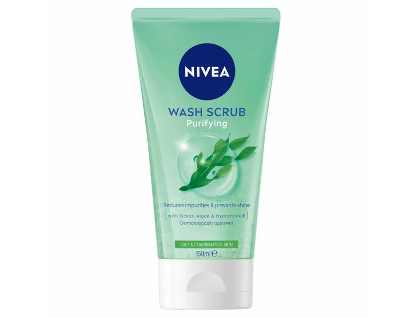 Nivea Purifying Wash Scrub 150ml - Ocean Algae - Green