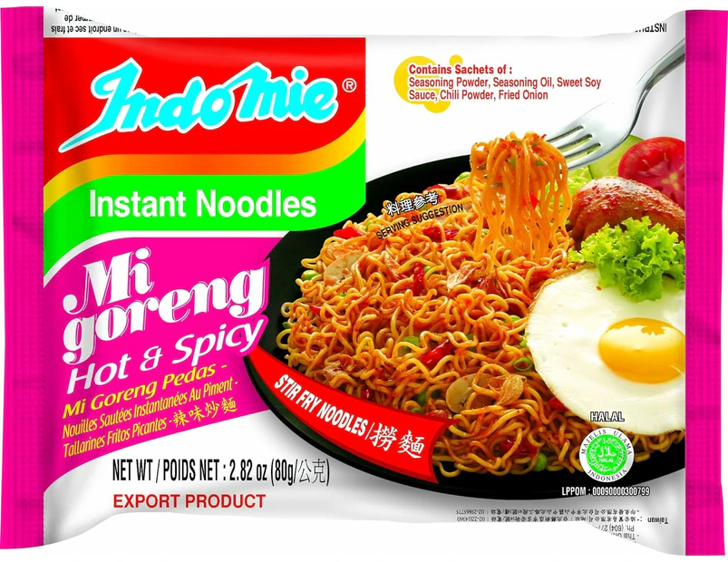Indomie Mi Goreng Hot & Spicy 80g x 40 Packs
