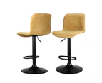 Bar Stools Set of 2 Adjustable Kitchen Barstool Table Brown