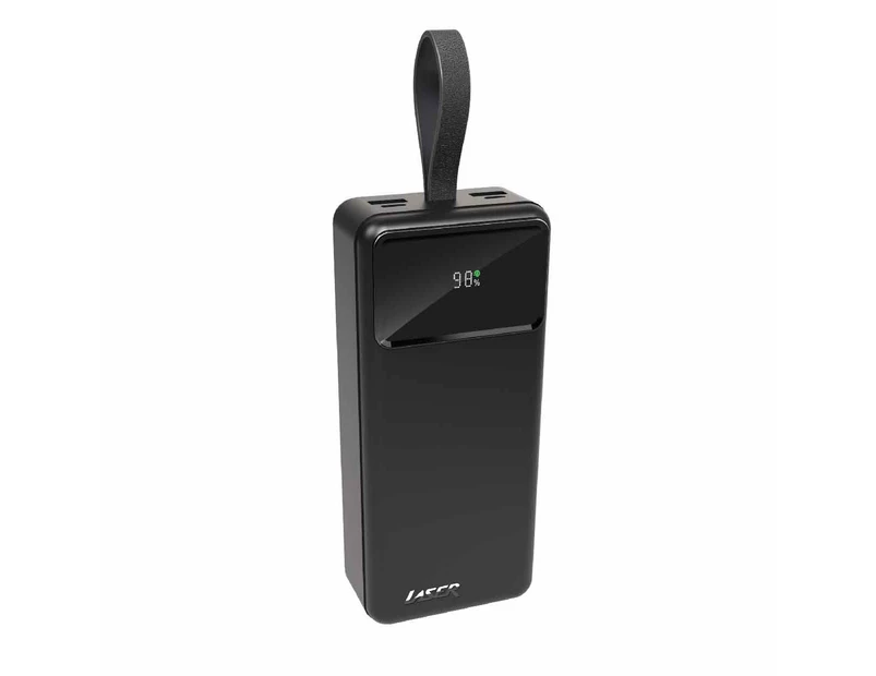 Laser 27000mAh Powerbank 18W PD, Fast Charge with LED Indicator, USB-C & 3-in-1 Cable, Black
