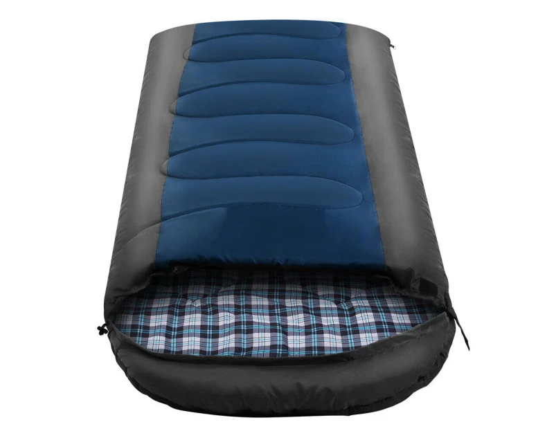 Sleeping Bag Single Camping Hiking Tent Thermal Navy Comfort 0℃