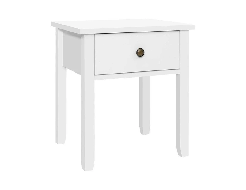Bedside Tables Drawer Side Table Nightstand White Storage Cabinet White