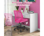Giantex Ergonomic Kids Desk Chair Children Mesh Computer Chair w/Universal Casters Swivel Armless Task Chair Pink
